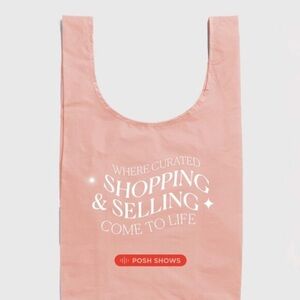 Poshmark + Baggu Pink Shopping Tote Bag